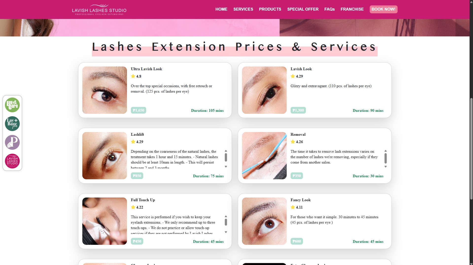 Lay Bare Website screenshot 3